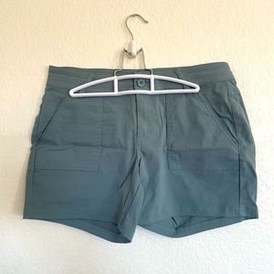 Prana Shorts in Gray Blue. Like New. Size 8. 4 inch inseam.